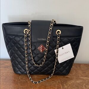 Ellen Tracy Quilted East West Tote